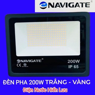 Đèn pha vỏ nhôm đúc đen 200w navigate pha siêu sáng, siêu bền - bảo hành chính hãng