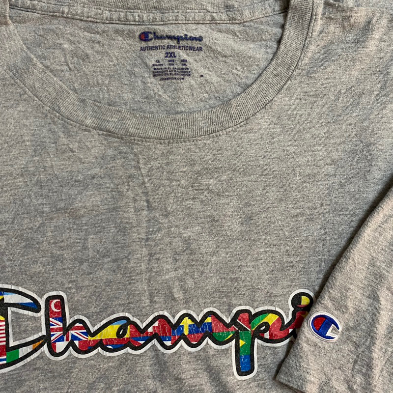 Áo Thun Mỹ 2hand Siêu Phẩm Chính Hãng CHAMPION Big Logo Size 2XL Vải Dày Dặn