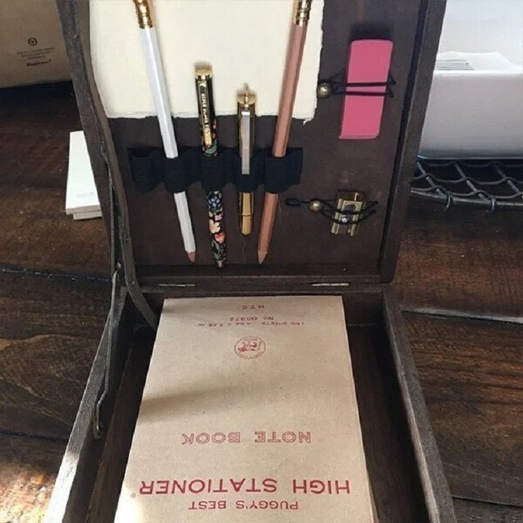 Túi Gỗ Đựng Bút Cọ, Sách WoodBox de Herramientas - Home and Garden