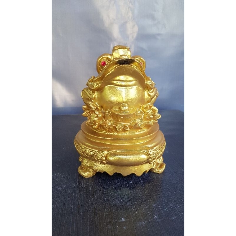 Tượng Cóc thờ, Thiềm Thừ phong thủy, cao 18cm.