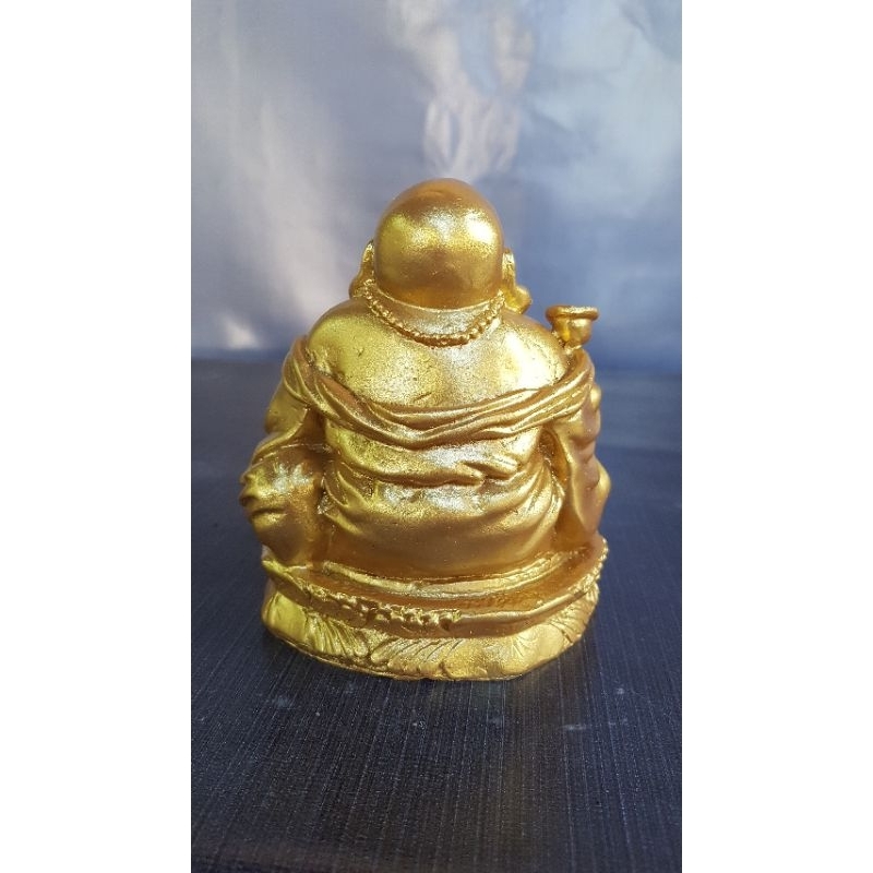 Tượng Phật Di Lặc ngồi tòa sen, để thờ cúng hoặc để xe ô tô, : cao 12cm.