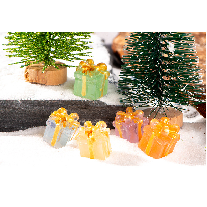 Mô hình hộp quà dạ quang phát sáng trang trí nhà búp bê, DIY