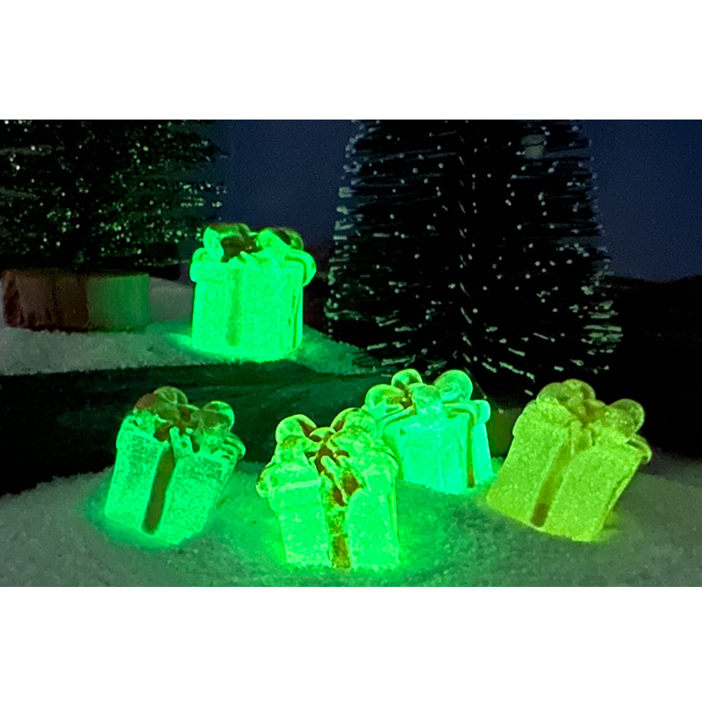 Mô hình hộp quà dạ quang phát sáng trang trí nhà búp bê, DIY