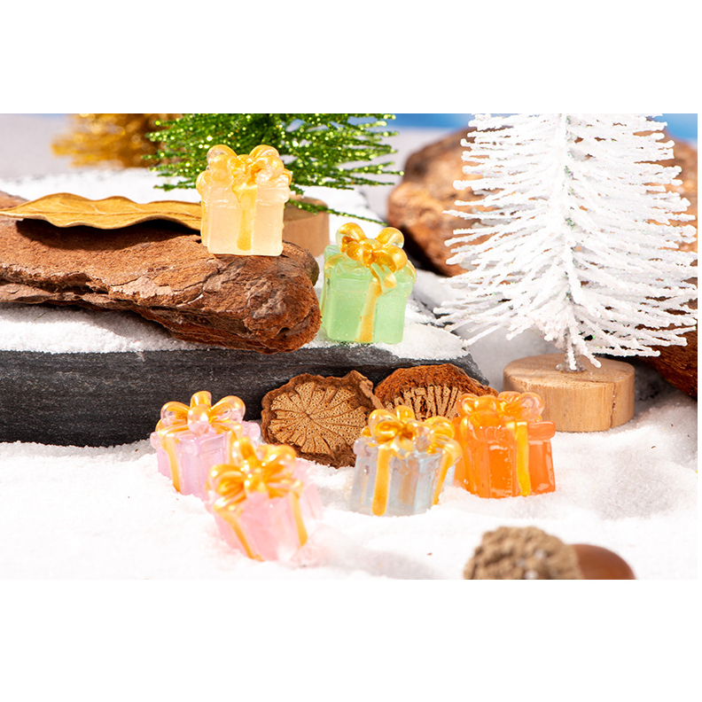 Mô hình hộp quà dạ quang phát sáng trang trí nhà búp bê, DIY