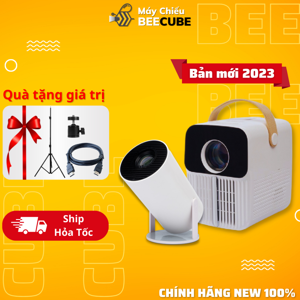 Máy Chiếu Mini BeeCube X2 Max - Độ phân giải Full HD 1080P - Bảo Hành 12 Tháng - Máy Chiếu 4k, Sử Dụng Cho Điện Thoại