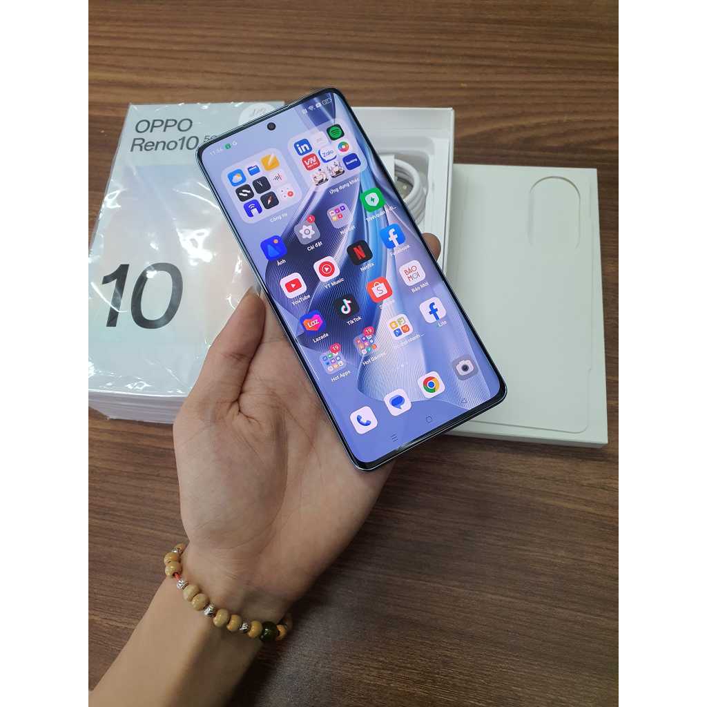 Điện thoại Oppo Reno 10 bản 5G Ram 8/256gb Pin 5000mAh Chip dimensity 7050 - bảo hành ch 12 tháng