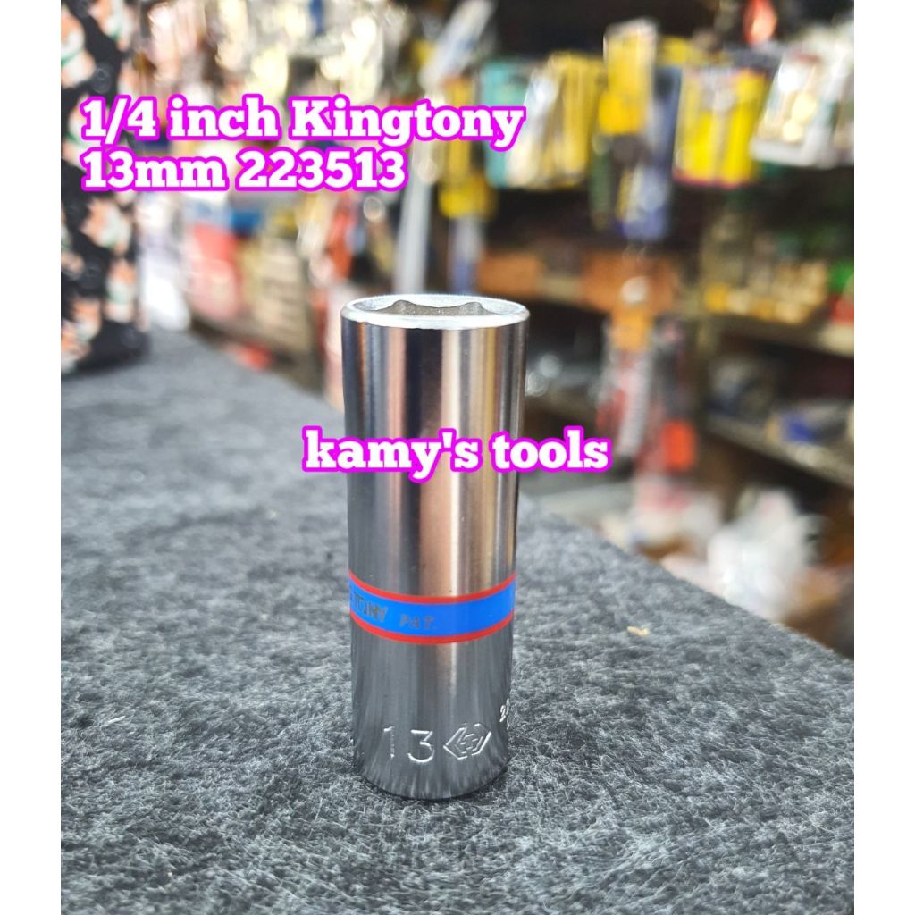 Đầu tuýp đầu khẩu dài 1/4 inch Kingtony 4mm 4.5mm 5mm 5.5mm 6mm 7mm 8mm 9mm 10mm 11mm 12mm 13mm 14mm model 2235