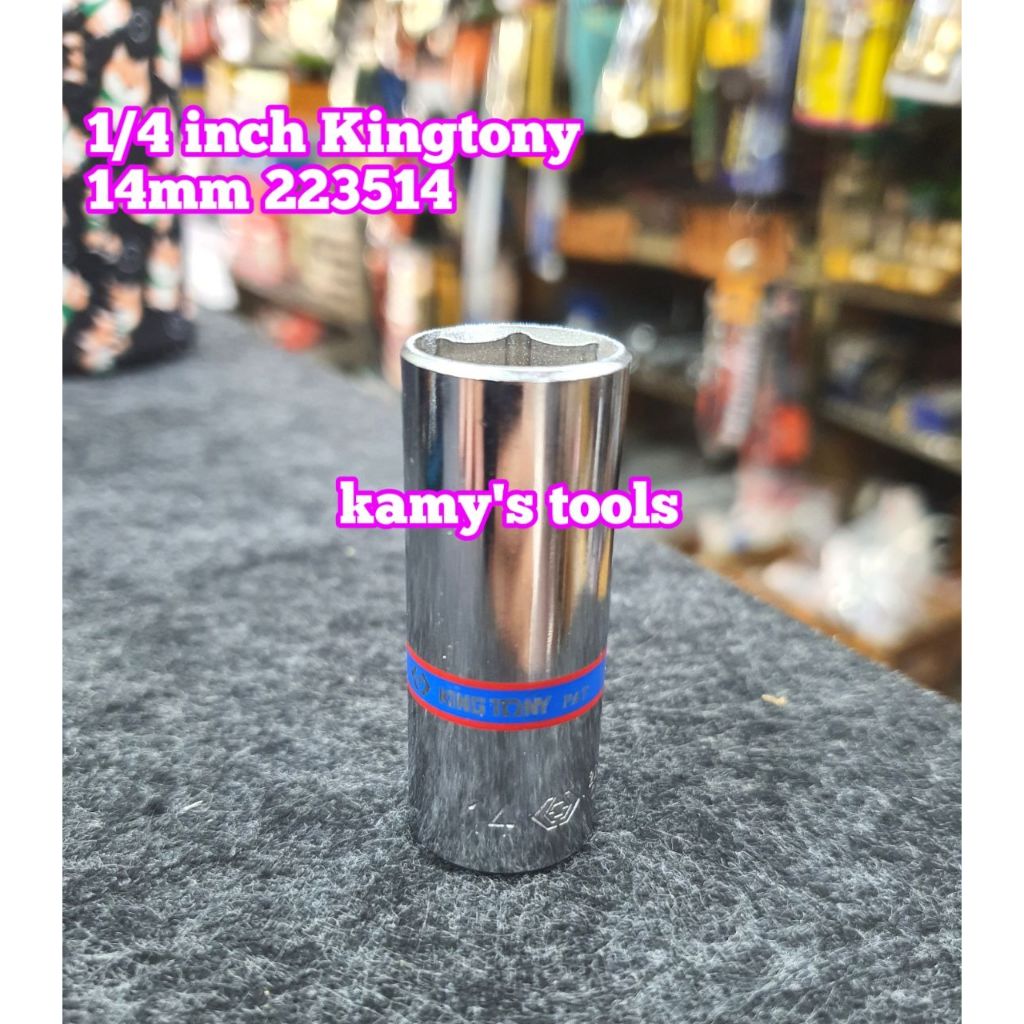 Đầu tuýp đầu khẩu dài 1/4 inch Kingtony 4mm 4.5mm 5mm 5.5mm 6mm 7mm 8mm 9mm 10mm 11mm 12mm 13mm 14mm model 2235