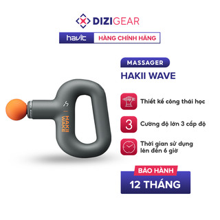 Máy Massage Thể Thao Cầm Tay Hakii Wake, 3 Cấp Độ, 3 Đầu Massage, Thiết Kế 360 - Chính Hãng BH 12 Tháng Dizigear