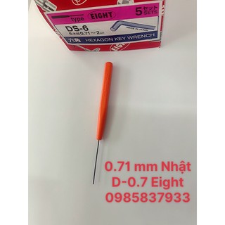 Chìa vặn Lục giác mini 0.71 mm D-0.7 Eight Nhật tại Máy NTT tháo lắp ốc lục giác nhỏ dễ dàng hiệu quả lâu dài
