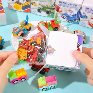 Bộ lắp ráp xe, lắp ráp khủng long mini cho bé tự lắp ráp