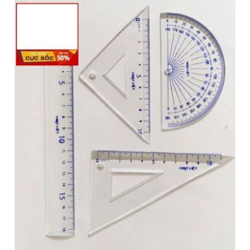 Bộ thước kẻ học sinh .