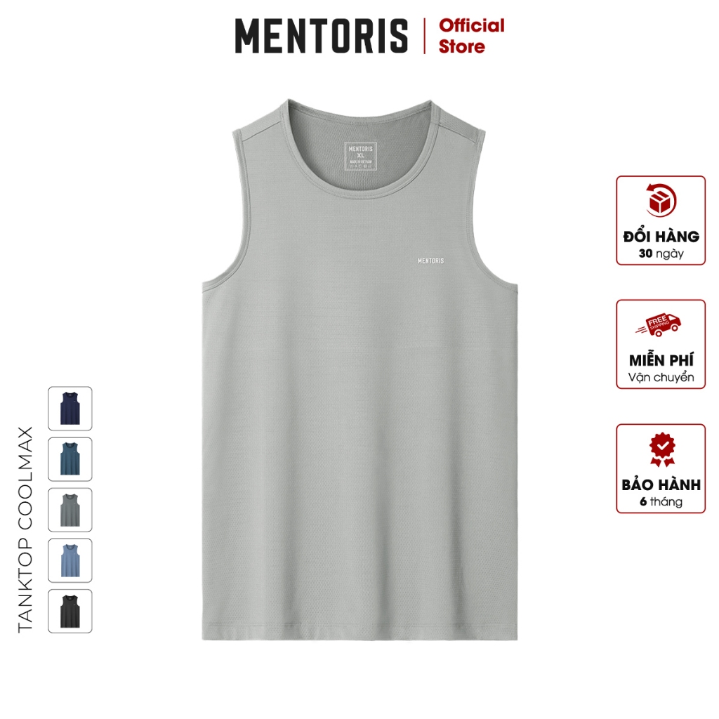 Áo tanktop nam Mentoris tanktop khỏe khoắn, năng động, rộng rãi thoải mái, thoáng mát MTT01