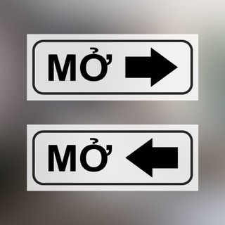 Decal dán cửa kính kéo đẩy mở cửa TRÁI - PHẢI chất liệu decal mờ
