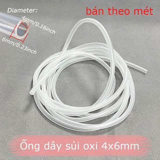 Ống dây sủi oxi cho bể cá 4x6mm ống dẫn khí Oxy, CO2 cho bể cá cảnh thuỷ sinh