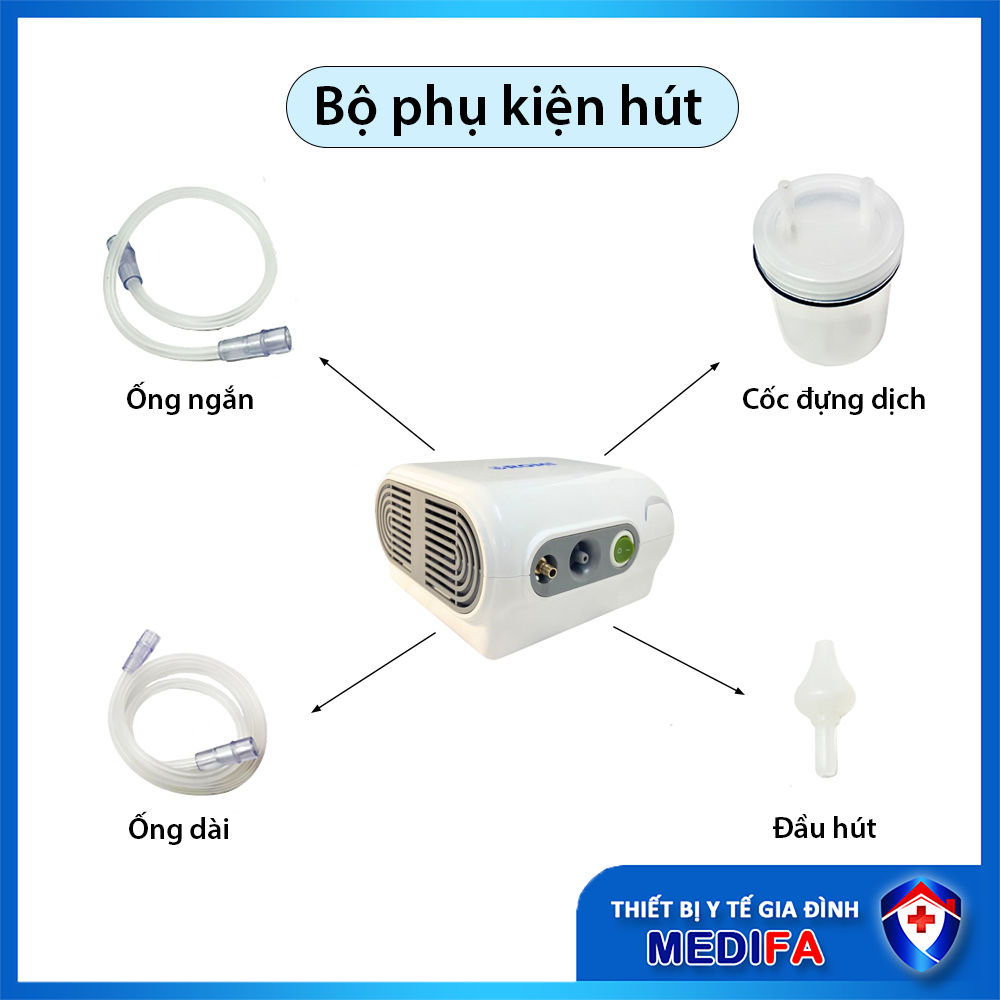 Máy Xông Hút Mũi Họng 2 Trong 1 Oromi C28M Công Suất Máy Lớn, Độ Bền Cao, Phù Hợp Dùng Cho Gia Đình