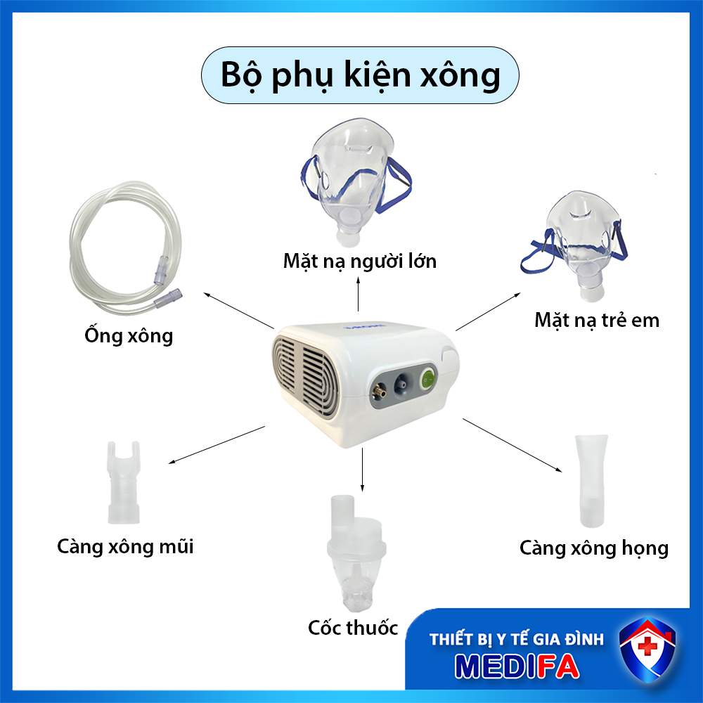 Máy Xông Hút Mũi Họng 2 Trong 1 Oromi C28M Công Suất Máy Lớn, Độ Bền Cao, Phù Hợp Dùng Cho Gia Đình