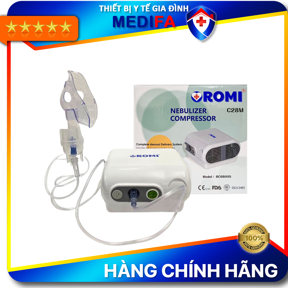 Máy Xông Khí Dung Oromi C28M Công Nghệ Van Ảo Cho Kích Thước Hạt Thuốc