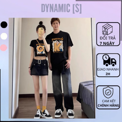 Áo Thun Nam Nữ UnisexForm Rộng Local Brand. Áo Thun cặp đôi Cotton 100% couple DYNAMIC