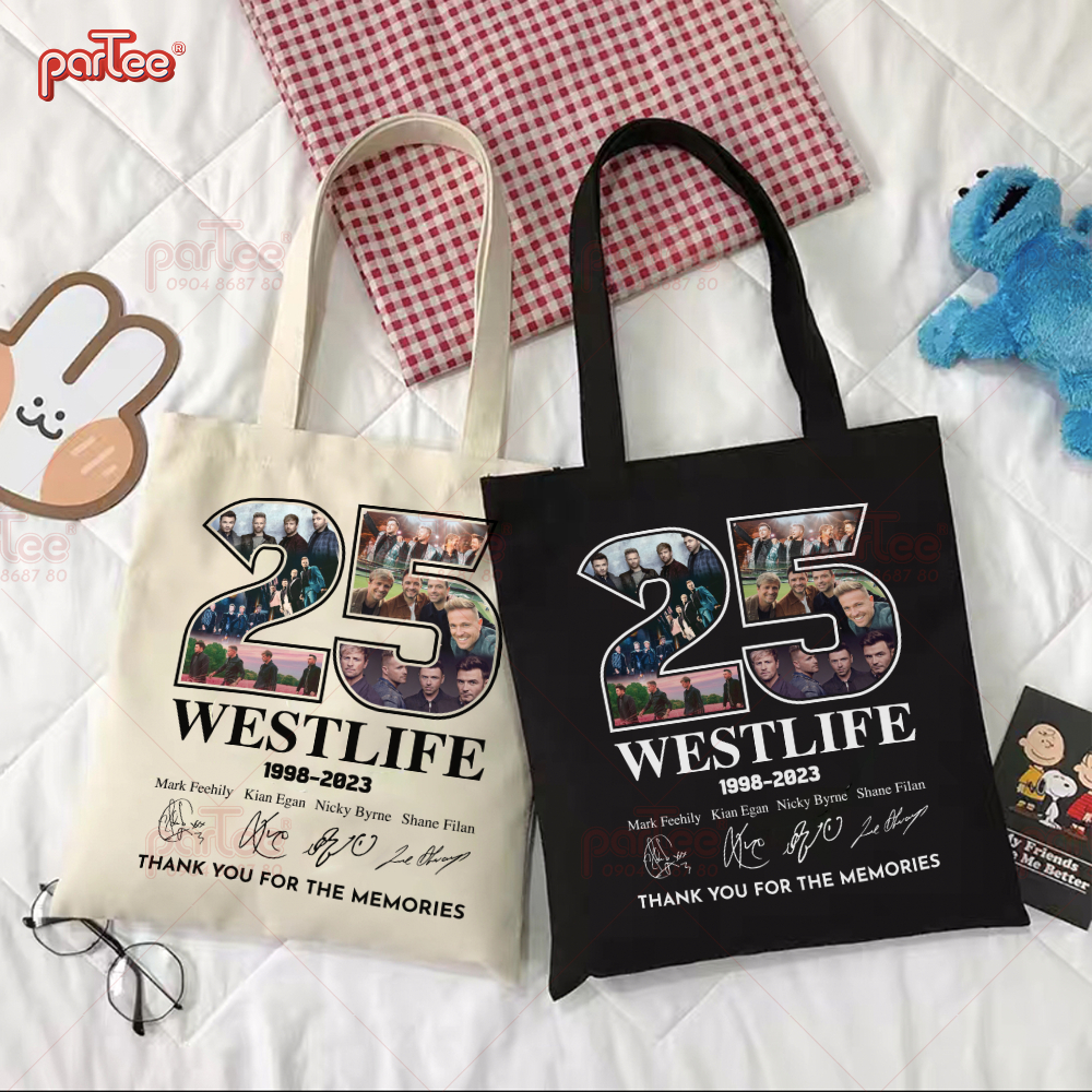 WESTLIFE | Túi Tote Bags Canvas In Westlife Concert in Vietnam My Love Túi Shopping Parteeshopvn