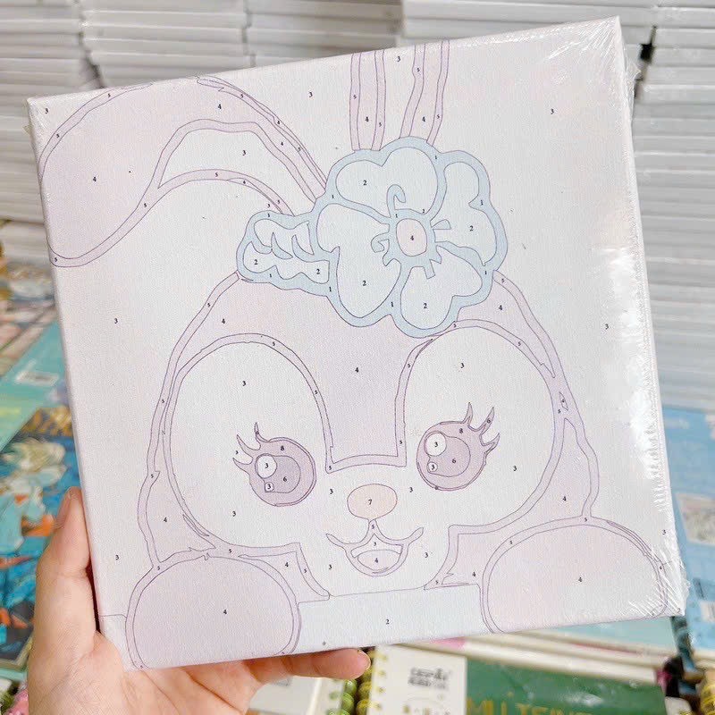 Tranh số hóa tô màu khung gỗ xinh xắn 20x20cm