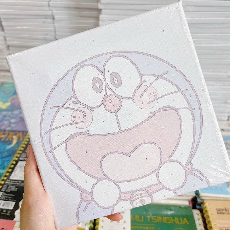 Tranh số hóa tô màu khung gỗ xinh xắn 20x20cm