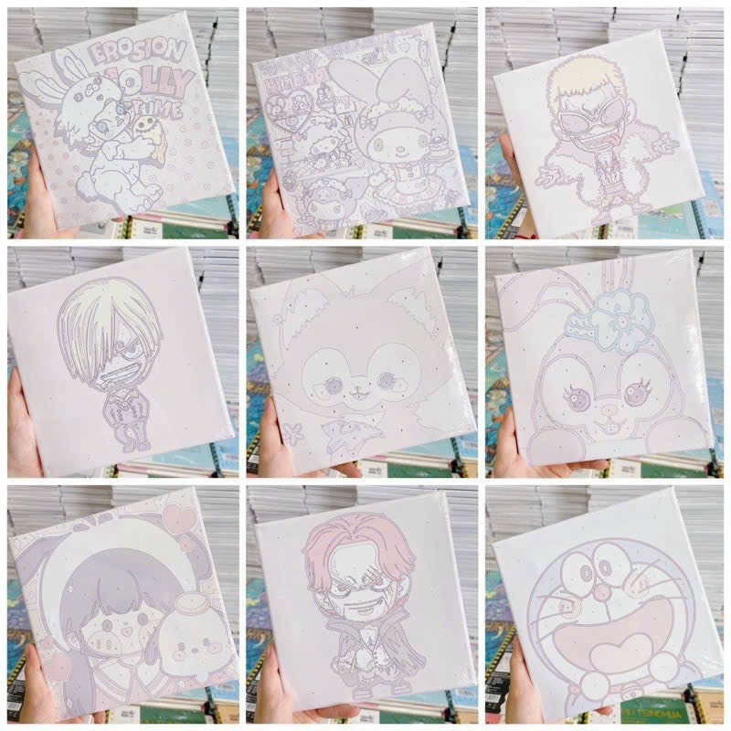 Tranh số hóa tô màu khung gỗ xinh xắn 20x20cm