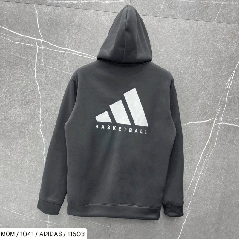Áo hoodie thu đông có hoạ tiết in logo đơn giản hai màu đen xám thời trang nam nữ phong cách giới trẻ size s đến xl