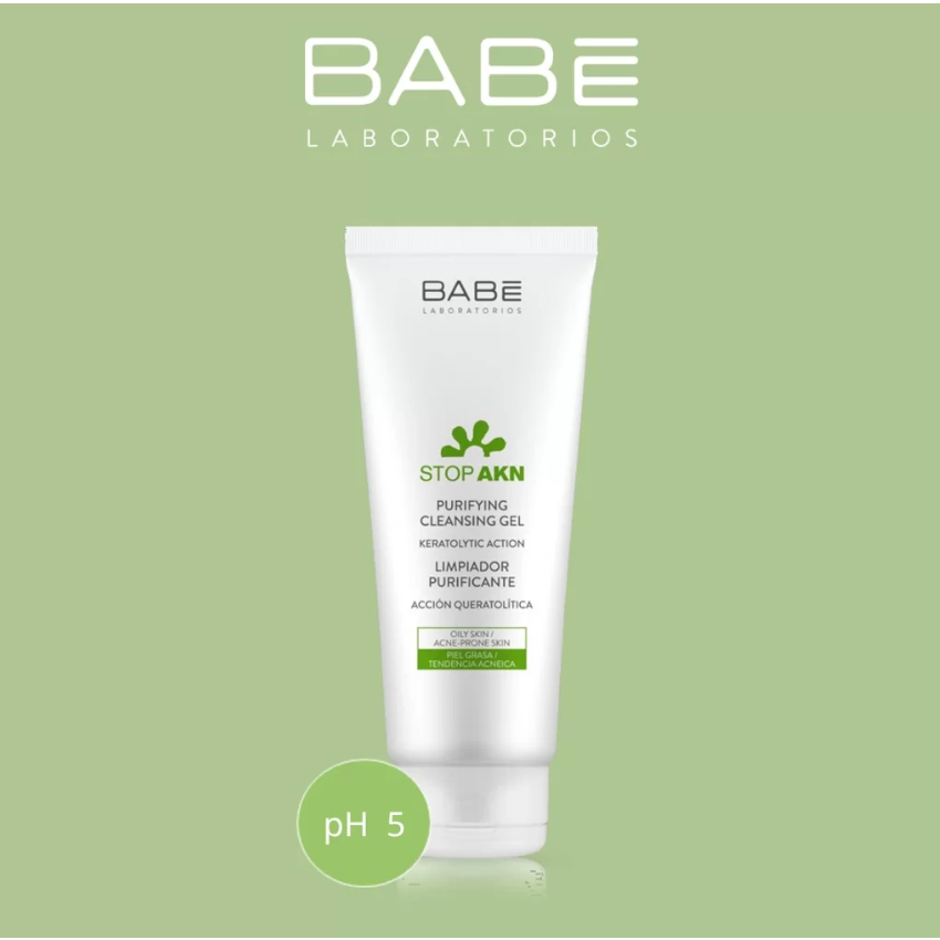SỮA RỬA MẶT BABE Purifying Cleansing Gel Sữa rửa mặt cho da dầu mụn 200ML