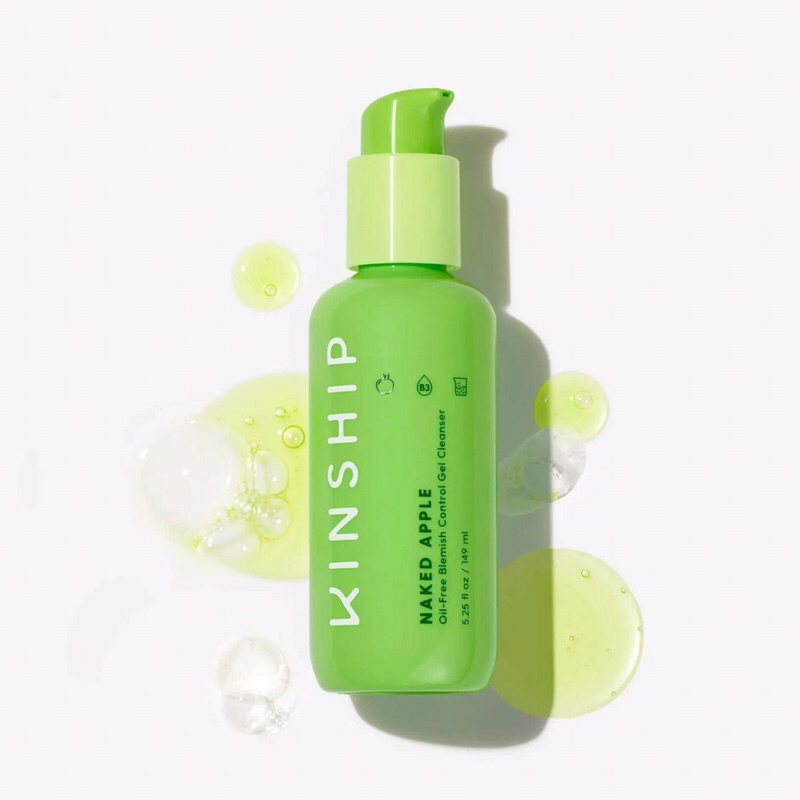Sữa rửa mặt ngừa mụn và làm sạch lỗ chân lông Kinship Naked Apple Niacinamide Deep Pore Gel Cleanser