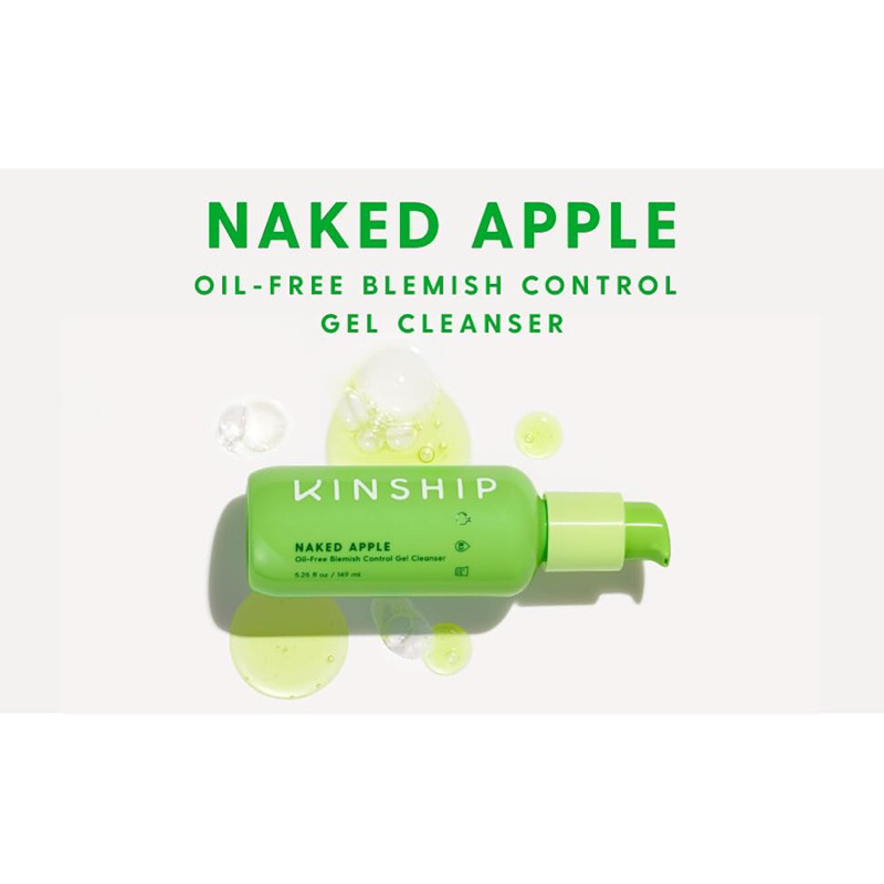 Sữa rửa mặt ngừa mụn và làm sạch lỗ chân lông Kinship Naked Apple Niacinamide Deep Pore Gel Cleanser