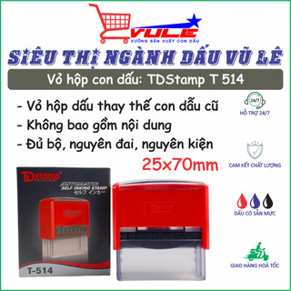 Vỏ hộp con dấu thay thế dấu cũ 25x70mm