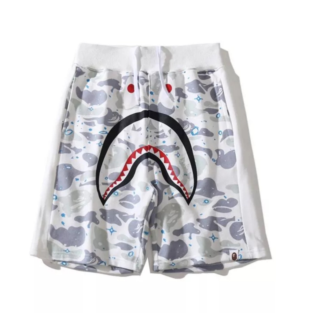 Quần Đùi Bape Cá Ngáo, Quần Ngố Bape Cá mập chất liệu Cotton, Short Bape Shark Galaxy SS22