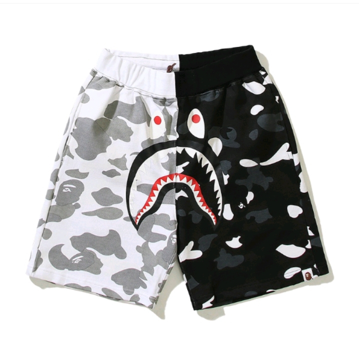 Quần Đùi Bape Cá Ngáo, Quần Ngố Bape Cá mập chất liệu Cotton, Short Bape Shark Galaxy SS22