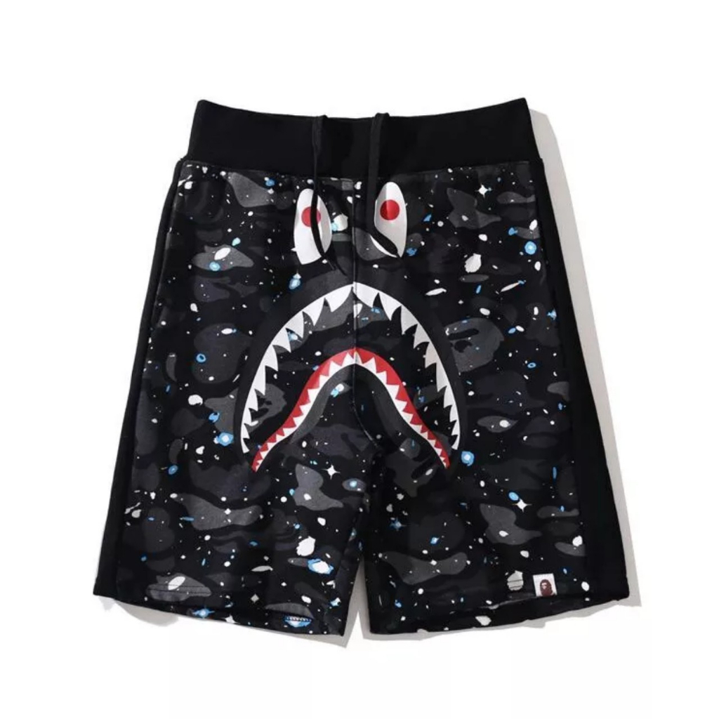 Quần Đùi Bape Cá Ngáo, Quần Ngố Bape Cá mập chất liệu Cotton, Short Bape Shark Galaxy SS22