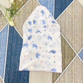 Chăn ủ vải muslin xô cotton cao cấp GoldCat kích thước 75x75 dùng cho bé trai, bé gái.