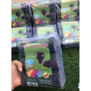 Set 3 cuộn túi đựng rác tự phân huỷ, bao rác đen kt: 55x65cm