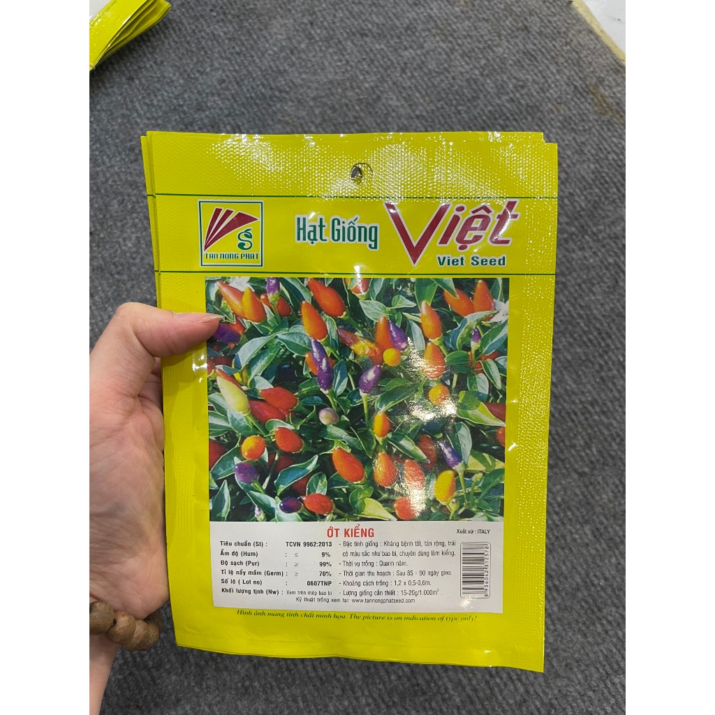 Hạt giống Ớt kiểng ngũ sắc F1 hàng chính hãng công ty đóng gói