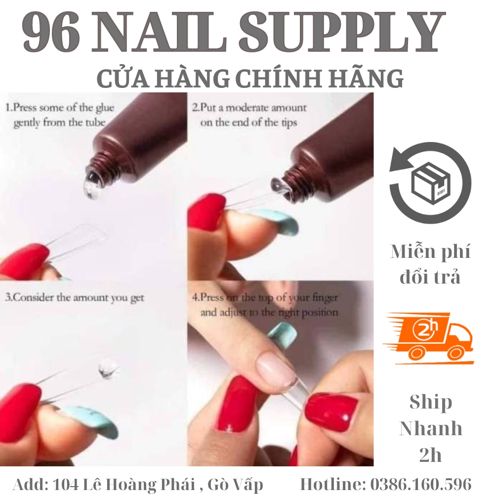 Gel Đình Hình Dán Úp Móng - Gắn Đá Chắc - Bền HUAXI