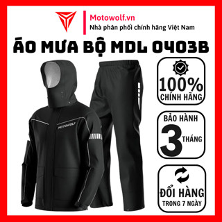  Áo Mưa Bộ Motowolf MDL0403B Đen Tích Hợp Bọc Giày Đi Mưa - Motowolf Việt Nam Chính Hãng 