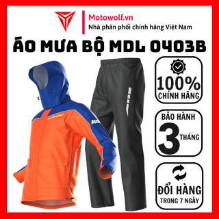  Áo Mưa Bộ Motowolf MDL0403B Xanh Cam Tích Hợp Bọc Giày Đi Mưa  Bảo Hành 3 Tháng  - Motowolf Việt Nam Chính Hãng 