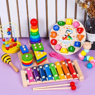 Đồ chơi trẻ em bộ combo 6 món đồ chơi bằng gỗ phát triển trí tuệ cho bé