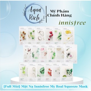 Mặt Nạ Innisfree My Real Squeeze Mask - Đủ Mùi [Hoa Hồng - Mật Ong - Tre]