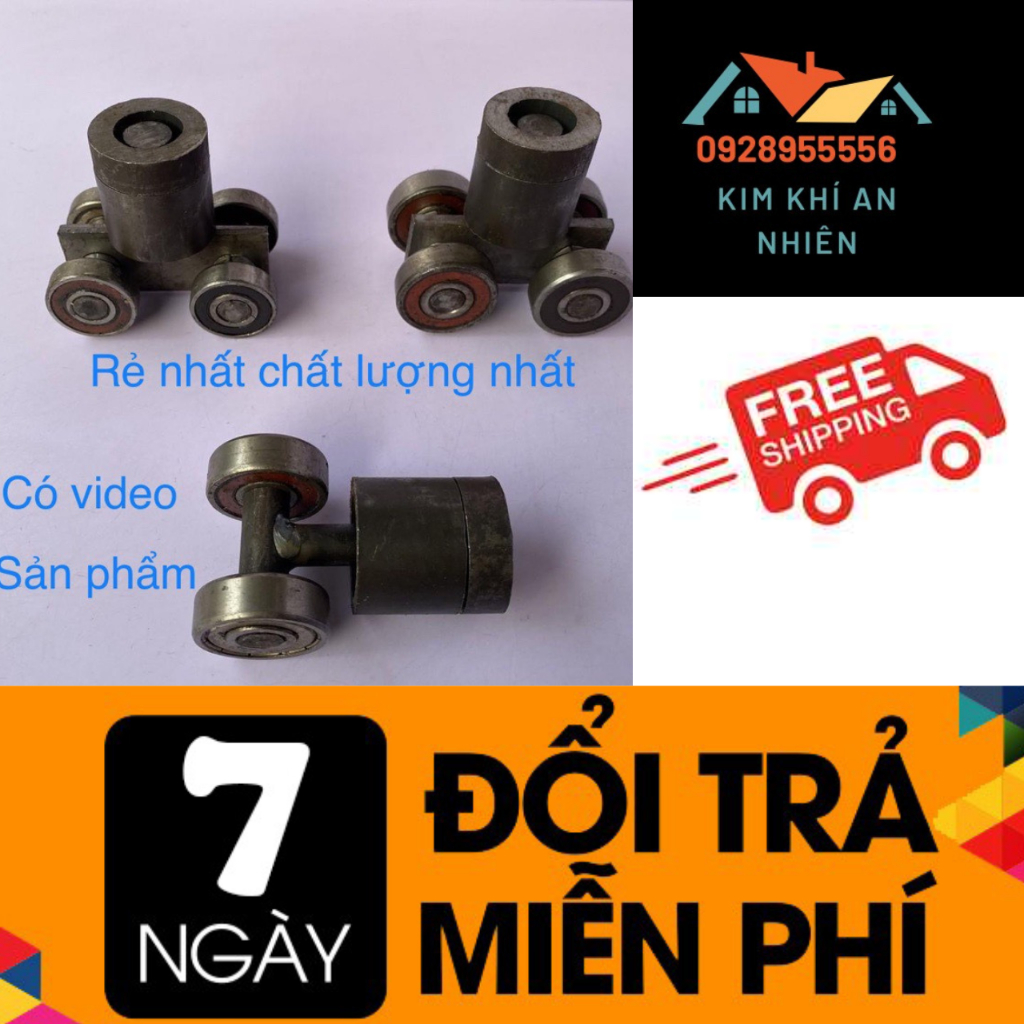 Bi treo 4 bánh bi treo 2 bánh xoay 360 độ dùng cho cửa  nặng hàng loại1