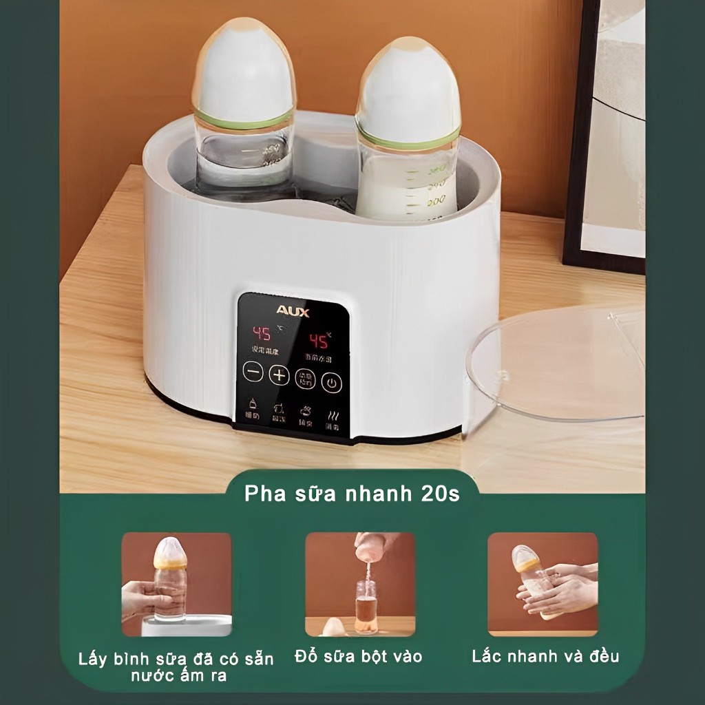 Máy Hâm Sữa Cầm Tay Tiệt Trùng Bình Sữa Bằng Tia UV 4in1 Màn Hình Led Cảm Ứng Máy Tiệt Trùng Rã Đông Hâm Nóng Thức Ăn