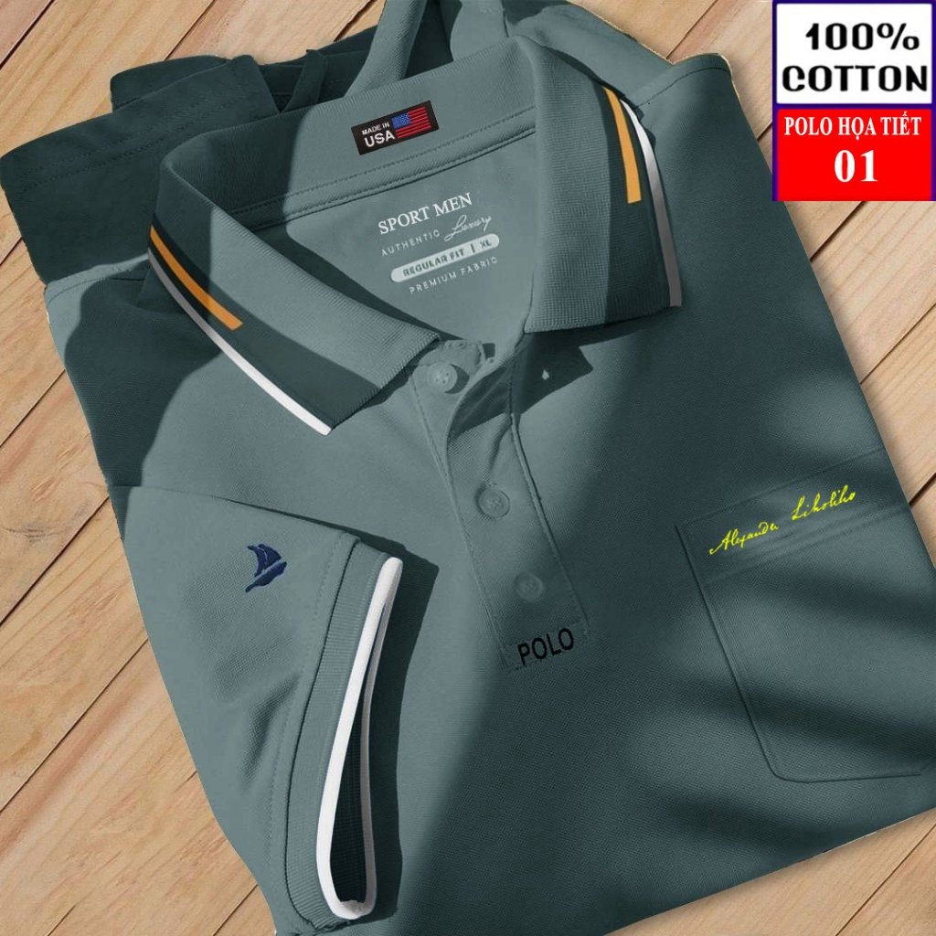 Mẫu 36 , Áo PoLo Họa Tiết Hoa Văn Tay Ngắn In Hình Phong Cách Mỹ , Chất Liệu Vải Mát , Thời Trang Mùa Hè Dành Cho Nam