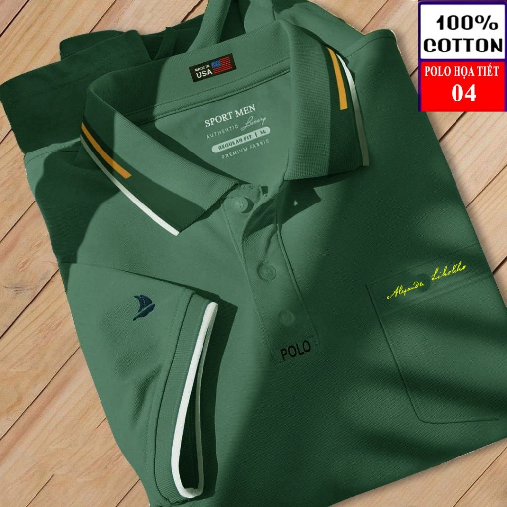 Mẫu 36 , Áo PoLo Họa Tiết Hoa Văn Tay Ngắn In Hình Phong Cách Mỹ , Chất Liệu Vải Mát , Thời Trang Mùa Hè Dành Cho Nam