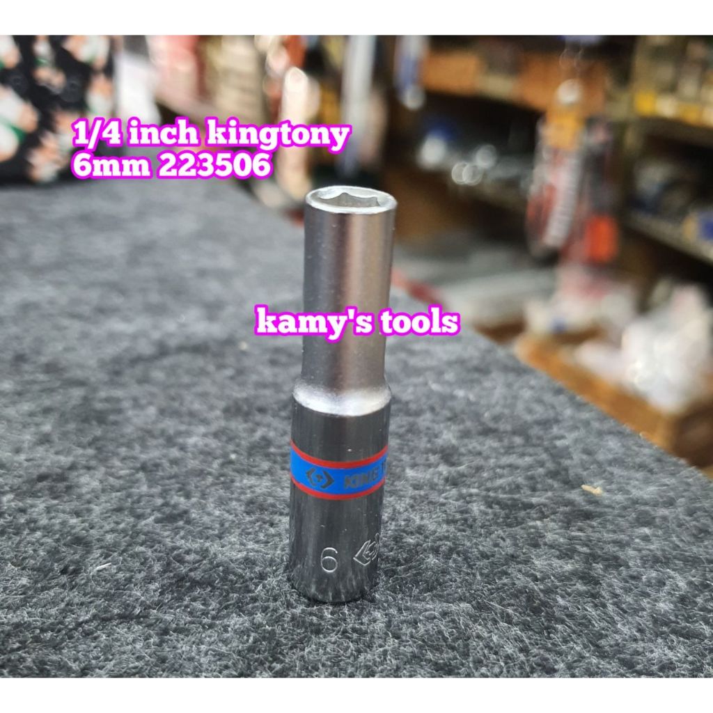 Đầu tuýp đầu khẩu dài Kingtony 1/4 inch model 2235 4mm-14mm