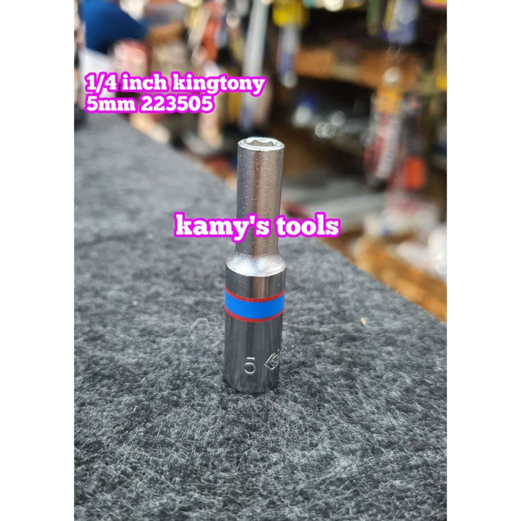 Đầu tuýp đầu khẩu dài Kingtony 1/4 inch model 2235 4mm-14mm