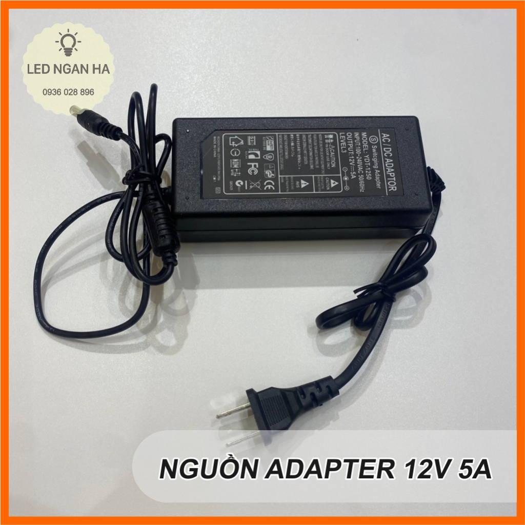 Nguồn adapter 12v 5a, 12v 2a dùng led, camera